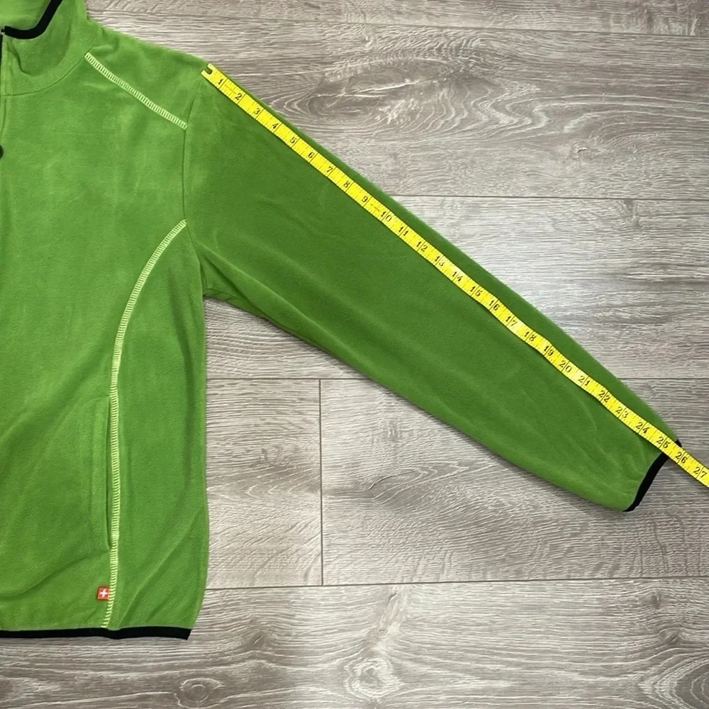 Creblet Full Zip Fleece Jacket Green Black Size 42